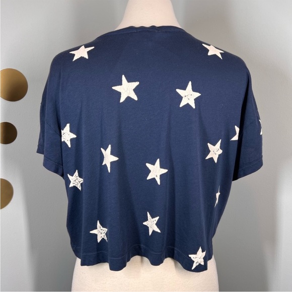 NWT Splendid Liberty Star Cropped Tee - Picture 6 of 10